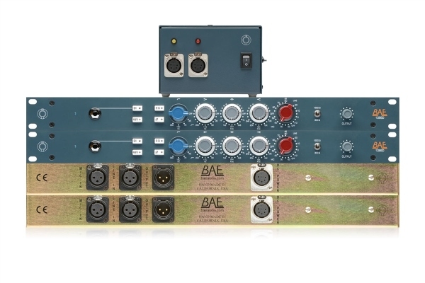 BAE 1066D | 2 Single Channel Microphone Preamps + EQ with PSU | Stereo Pair