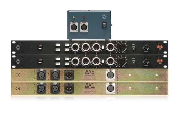 BAE 1084 | 2 Single Channel Microphone Preamps + Equalizer with PSU | Stereo Pair (Black)