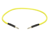 Molded Nickel TT Cable | Made from Mogami 2893 Mini-Quad Cable | 1 Foot | Yellow