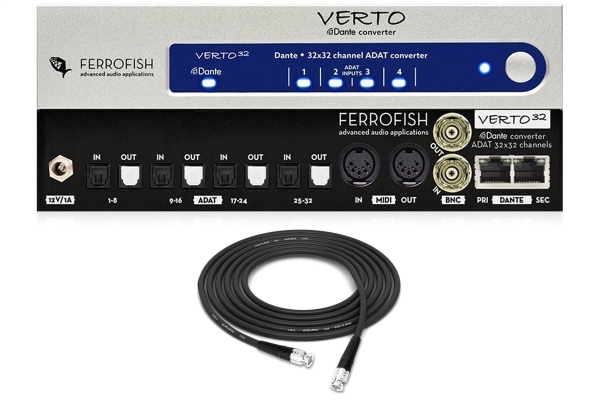 Ferrofish Verto 32 | 32 Channel ADAT to Dante Converter