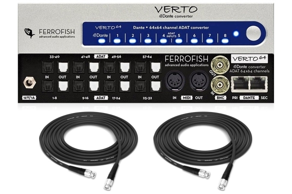 Ferrofish Verto 64 | 64 Channel ADAT to Dante Converter