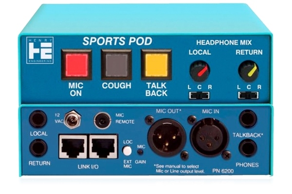 Henry Engineering Sports Pod | Microphone/Headphone Controller and Intercom System