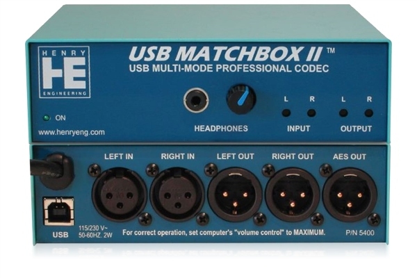 Henry Engineering USB Matchbox II | USB to XLR Multi-mode Stereo Audio Codec