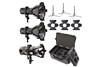 Hive Lighting 2-Hornet 200-C PAR Spot LED w/ 1-Wasp 100-C 3-Light Kit & Hard Rolling Case