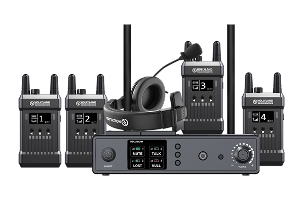 Hollyland Full-Duplex Intercom System with Four Beltpack Transceivers