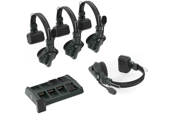 Hollyland Solidcom C1-4S | Full-Duplex Wireless DECT Intercom System with 4 Headsets (1.9 GHz)