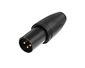 Solder a Neutrik NC3MXX-HD-B-D Gold Heavy Duty XLR-Male Connector | Black | Parts & Labor