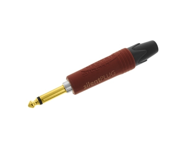 Solder a Neutrik NP2X-AU-SILENT Red Rubber Overlay, Silent Switch Gold 1/4" TS Connector | Parts & Labor