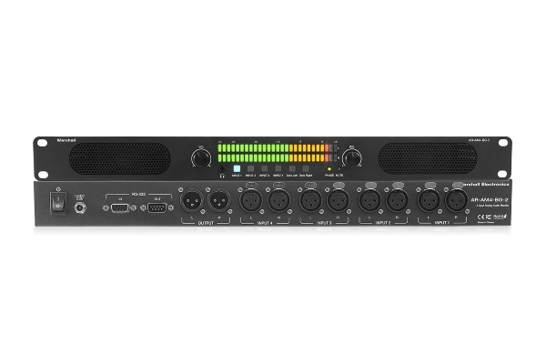 Marshall Electronics AR-AM4-BG-2 | Rackmount Multichannel Analog Audio Monitor System (1 RU)