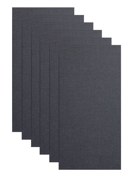 Primacoustic Broadway 2" Broadband Absorber Acoustic Wall Panel 6-pack - Black w/ Square Edge