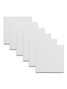 Primacoustic Paintable Absorber Acoustic Wall Panel 6-pack - White w/ Beveled Edge (24" x 24" x 2")