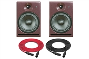 PSI Audio A14-M | Studio Compact Nearfield Powered Monitor | Pair (Red)