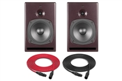 PSI Audio A21-M | High-Powered, Near to Mid Field Studio Monitor | Pair (Red)