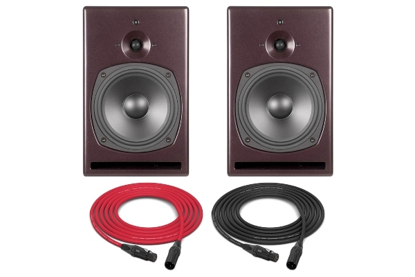 PSI Audio A21-M | High-Powered, Near to Mid Field Studio Monitor | Pair (Red)