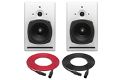 PSI Audio A21-M | High-Powered, Near to Mid Field Studio Monitor | Pair (White)