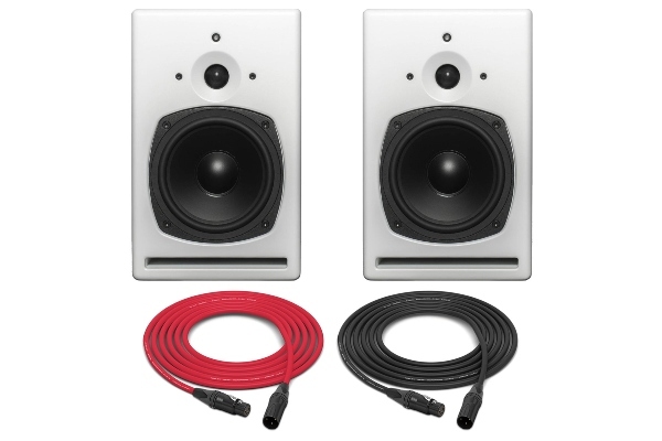 PSI Audio A21-M | High-Powered, Near to Mid Field Studio Monitor | Pair (White)