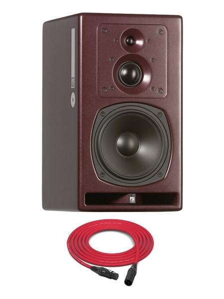 PSI Audio A23-M | 300W 3-Way Active Studio Monitor | Single (Red)