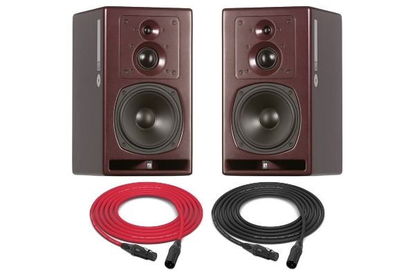 PSI Audio A23-M | 300W 3-Way Active Studio Monitor | Pair (Red)