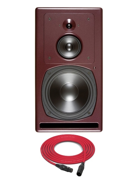 PSI Audio A25-M | High-Powered 3-Way Studio Monitor | Single (Red)