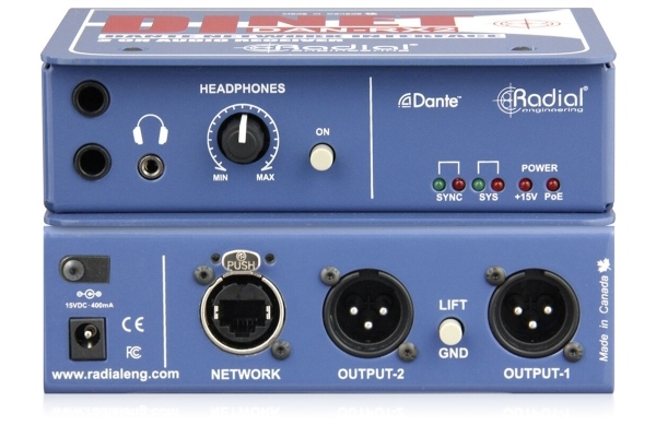 Radial DINET DAN-RX2 | 2-Channel 24 bit/96 kHz Digital to Analog Endpoint