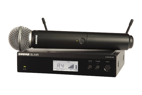 Shure BLX24R/SM58 | Rackmount Wireless Handheld Microphone System with SM58 Capsule | (H10: 542 to 572 MHz)