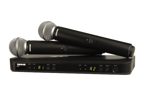 Shure BLX288/SM58 | Dual-Channel Wireless Handheld Microphone System with SM58 Capsules | (J11: 596 to 616 MHz)