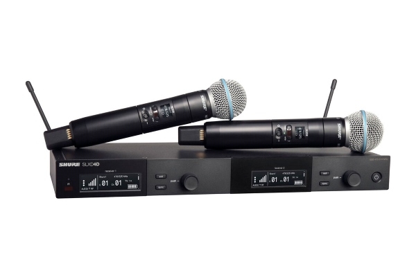 Shure SLXD24D/B58 | Digital Wireless Dual Handheld Microphone System | H55 Band