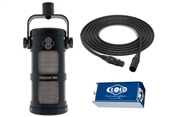 Sontronics Bundle | Podcast PRO (Black) Dynamic Mic w/ Cloudlifter CL-1 Mic Activator and Mogami 2549 Cable