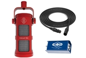 Sontronics Bundle | Podcast PRO (Red) Dynamic Mic w/ Cloudlifter CL-1 Mic Activator and Mogami 2549 Cable