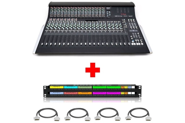 SSL XL-Desk | 24x8x2 Mixing Console (Loaded) with Patchbay & Cabling Package