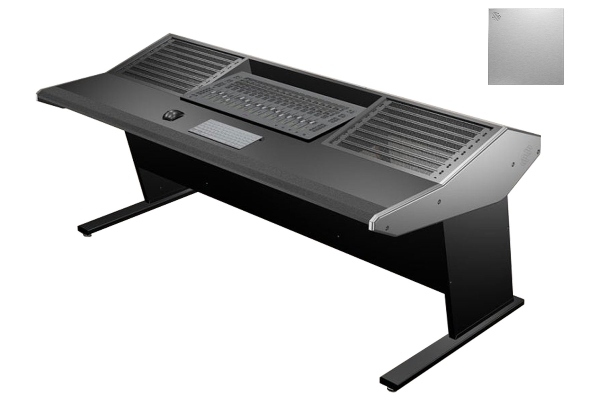 Sterling Modular Multi-Station Flat Center | 2 Bay Studio Desk | Brushed Aluminum