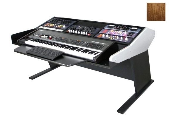 Sterling Modular Multi-Station Composer Controller | 3 Bay Studio Desk | Red Oak | Medium Brown Stain