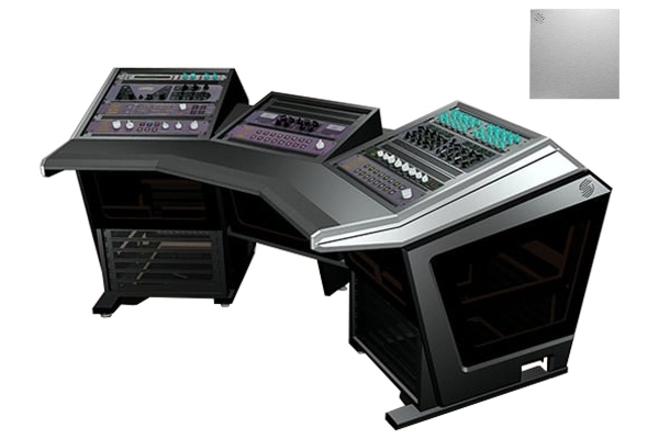 Sterling Modular Plan E Console | Brushed Aluminum Thermofoil