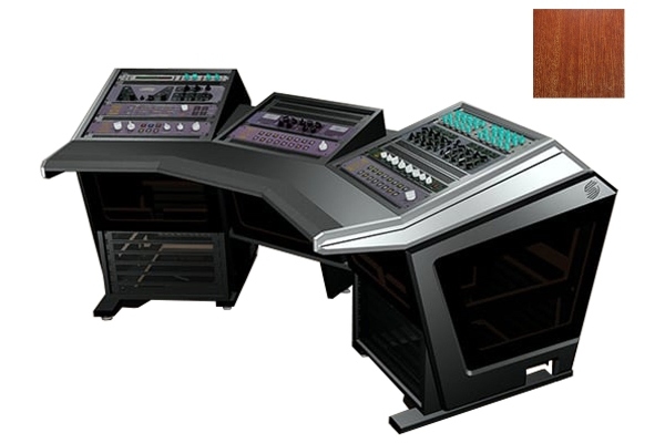 Sterling Modular Plan E Console | Sapele Hardwood | Reddish-Brown (Mahogany) Finish