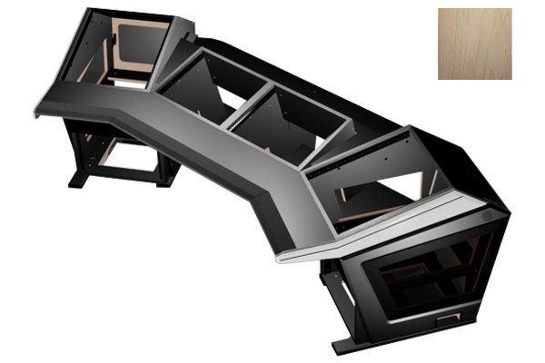 Sterling Modular Plan F Console w/ Dual Center Rack | Natural Maple | Clear Finish