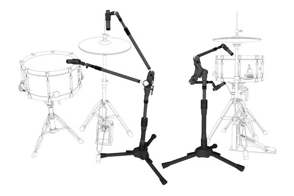 Triad Orbit Snare Drum Mic Stand System