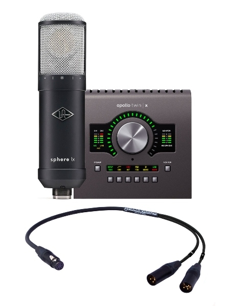 Universal Audio Sphere LX Modeling Microphone w/ Apollo Twin X DUO Thunderbolt 3 Audio Interface (Heritage Edition)