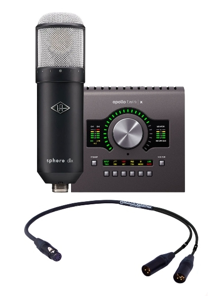 Universal Audio Sphere DLX Modeling Microphone w/ Apollo Twin X QUAD Thunderbolt 3 Audio Interface (Heritage Edition)