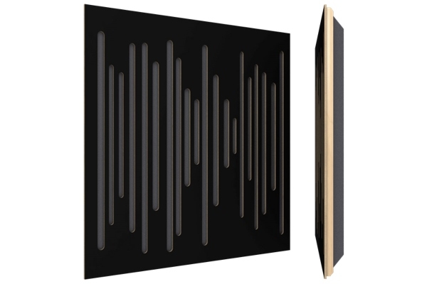 Vicoustic Wavewood Ultra Lite | Absorption Panel | Box of 8 (Black Matte)