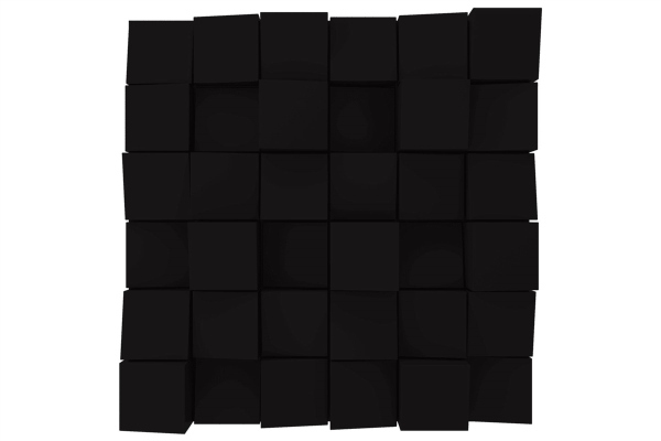 Vicoustic Multifuser Wood 36 MKII | Two-dimensional Diffuser | Box of 1 (Black Matte)