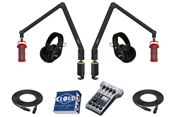 Yellowtec 2-Person Complete Mobile Podcasting Bundle with Sontronics Podcast Pro Microphones | Medium (Black)