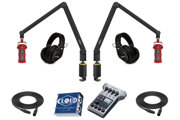 Yellowtec 2-Person Complete Mobile Podcasting Bundle with Sontronics Podcast Pro Microphones | Medium (Black)