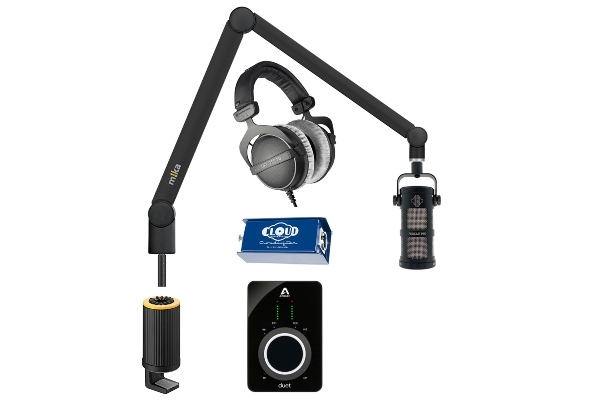 Yellowtec 1-Person Complete Podcasting Bundle with Sontronics Podcast Pro Microphone (Black) & Apogee Duet 3 Audio Interface | Medium (Black)