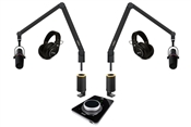 Yellowtec 2-Person Complete Podcasting Bundle with Shure MV7 Podcast Microphones (Black) & Apogee Duet 3 Audio Interface | Medium (Black)