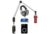 Yellowtec 1-Person Complete Podcasting Bundle with Sontronics Podcast Pro Microphone (Red) & Apogee Duet 3 Audio Interface | Medium (Silver)