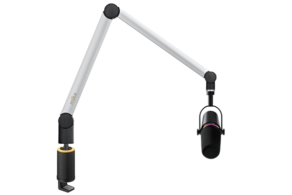 Yellowtec Bundle | Aluminum Microphone Arm M w/ Table Clamp and MV7+ Dynamic Microphone (Black)