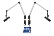 Yellowtec Bundle | (2) Aluminum Microphone Arms M w/ (2) Table Clamps and (2) SM7B Dynamic Microphones