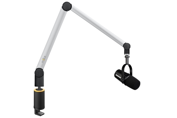 Yellowtec Bundle | Aluminum Microphone Arm M w/ Table Clamp and MV7-K Dynamic Microphone (Black)