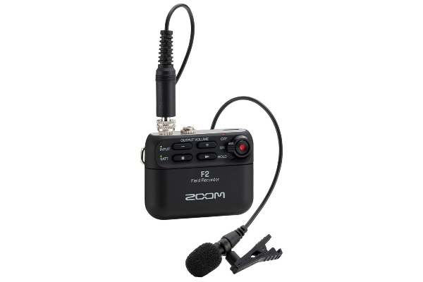 Zoom F2 | Ultracompact Portable Field Recorder with Lavalier Microphone