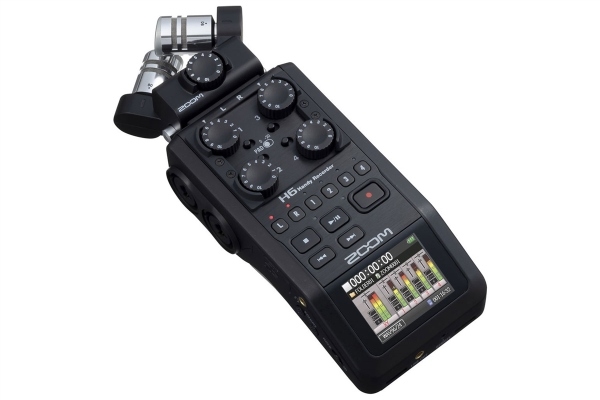 Zoom H6 | All Black 6-Input / 6-Track Portable Handy Recorder with Single Mic Capsule (Black)